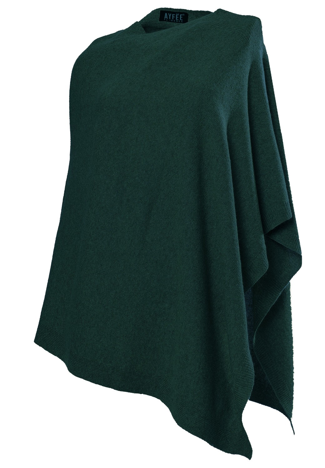 PONCHO MAGLIA, TG UNICA  - DARK GREEN
